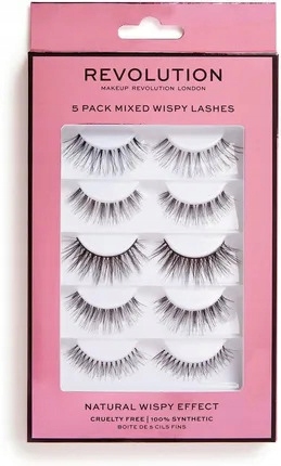Makeup Revolution Zestaw sztucznych rzęs 5 Pack Natural Wispy Lashes