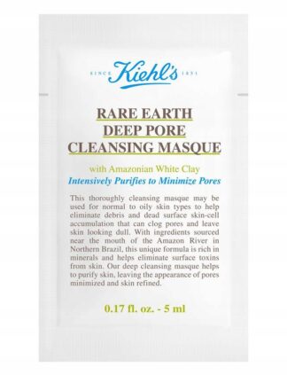 KIEHL'S Rare Earth Deep Pore Cleansing Mask MASECZKA OCZYSZCZAJĄCA 5ml